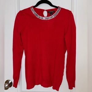💃Rhinestone Collar Sweater SZ S💃